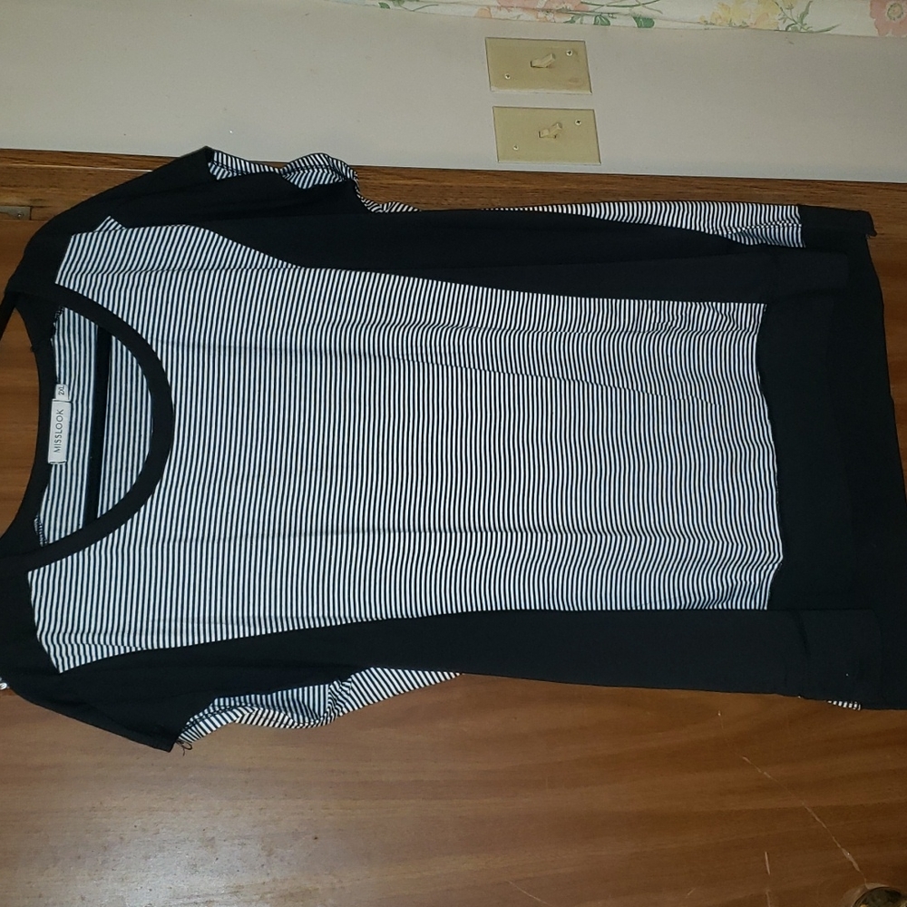 Striped shirt with side splits
